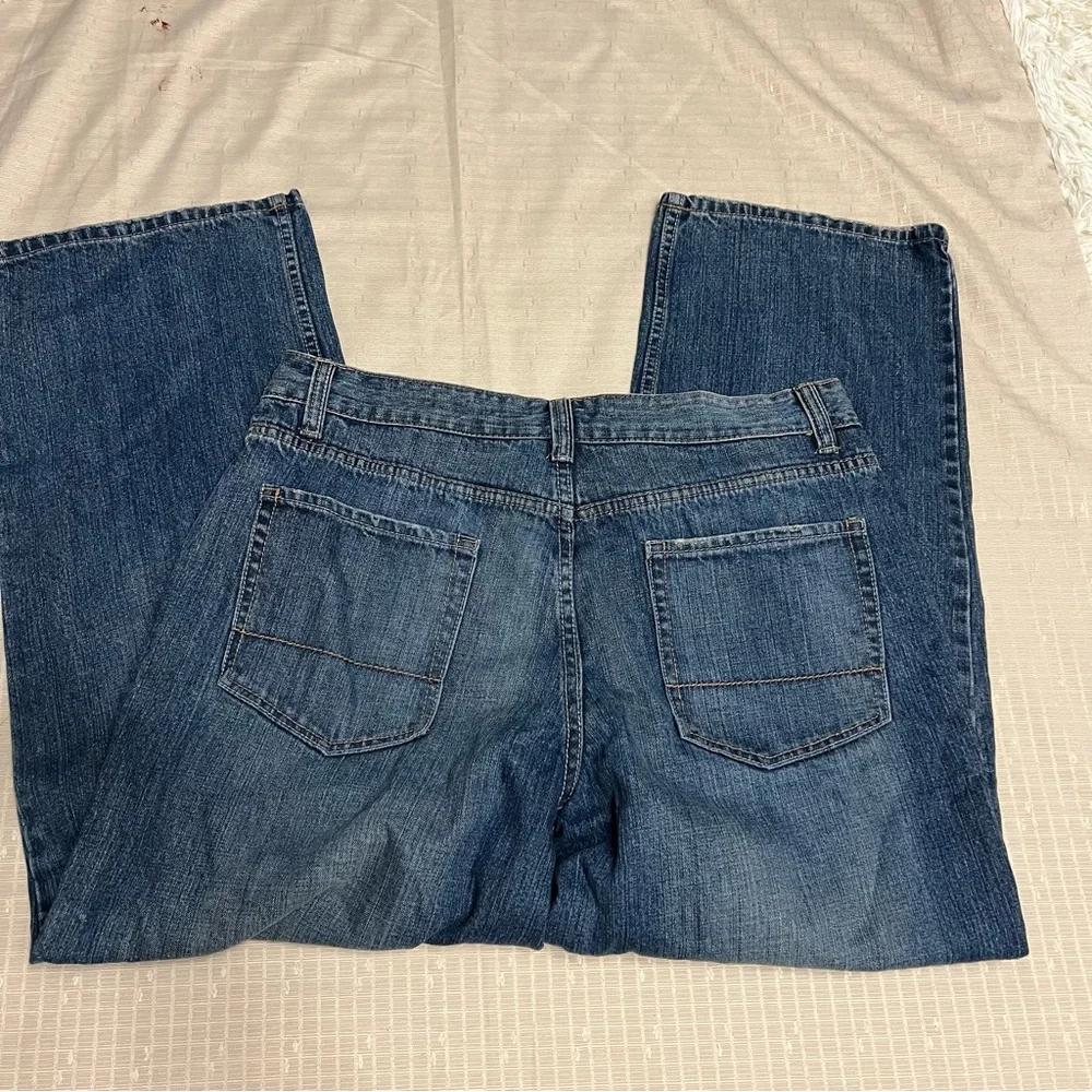 Plugg Jeans Mens 36x30 Straight Blue Denim Medium Wash Great Cond With/pockets